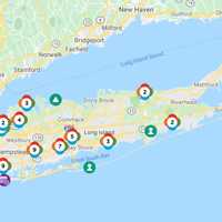 <p>The PSEG Long Island Outage Map on Monday, Feb. 1.</p>