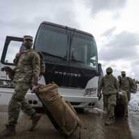 <p>108th Wing and 177th Fighter Wing Airmen arrive at Joint Base McGuire-Dix-Lakehurst, New Jersey Airmen provided support to federal and district authorities while in Washington, D.C. for the 59th Presidential Inauguration.</p>