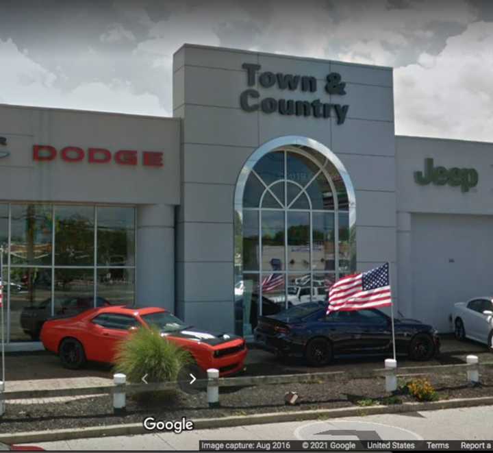 Town &amp; Country Chrysler Dealership located on Hempstead Turnpike in Levittown.