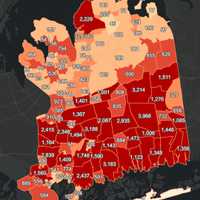 <p>The Nassau County COVID-19 map on Friday, Feb. 26.</p>