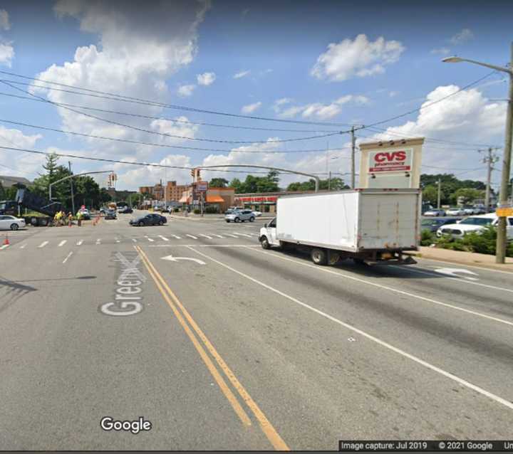 Greenwich Street and Baldwin Road in Hempstead.