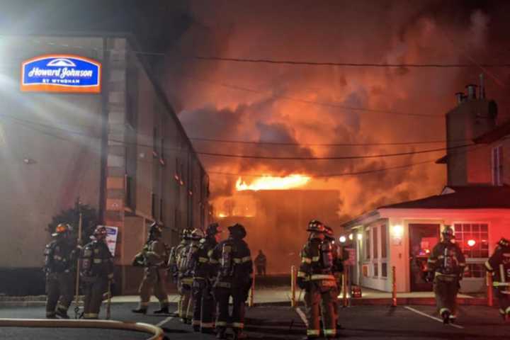 PHOTOS: 4-Alarm Fire Destroys Howard Johnson Inn, Sends Guests Scrambling In Camden County