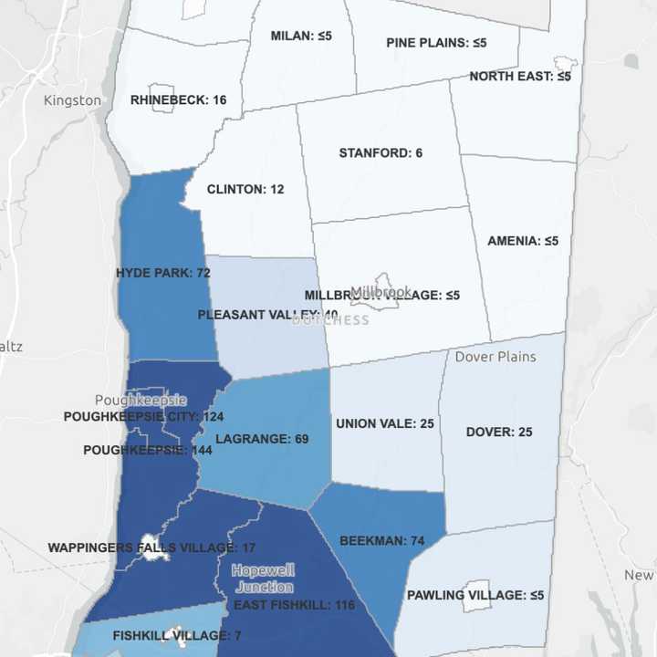 The Dutchess County COVID-19 breakdown on Friday, March 5.