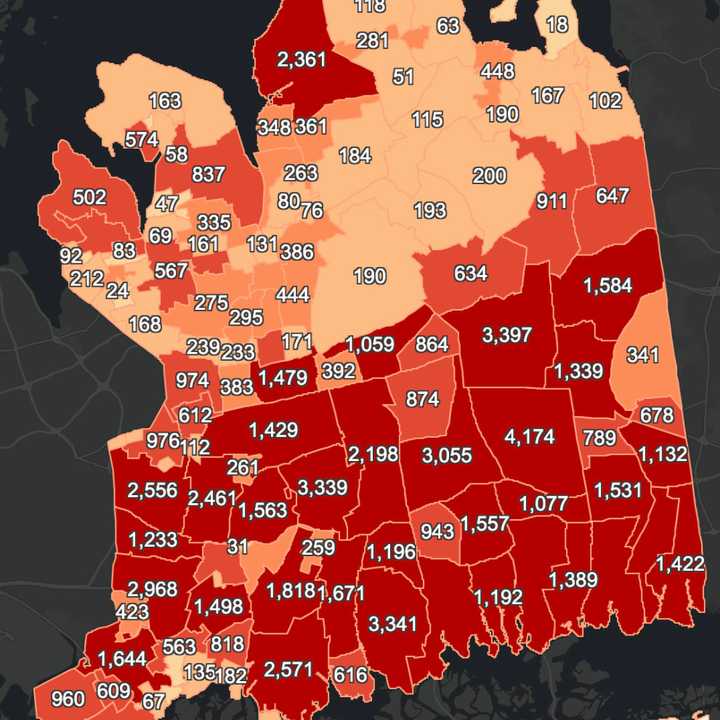 The Nassau County COVID-19 map