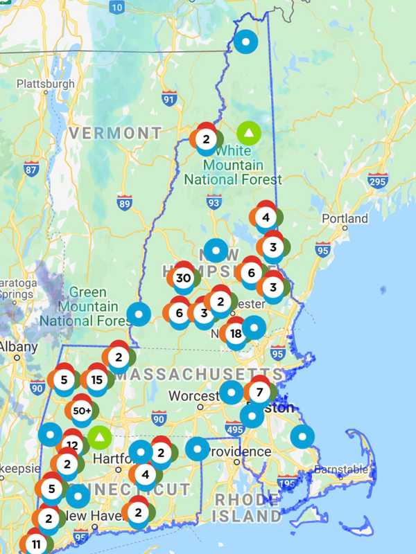 Strong Gusty Winds Down Tree Limbs, Cause Scattered Power Outages In Connecticut