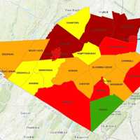 <p>The Orange County COVID-19 map on Tuesday, March 30.</p>