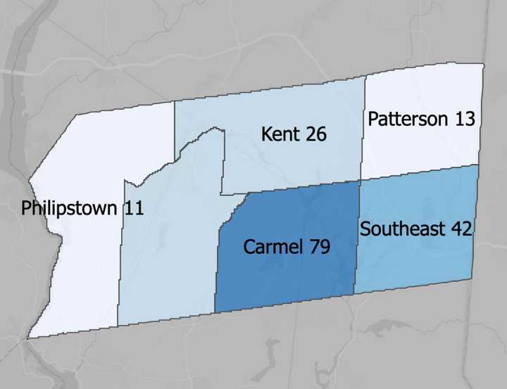 The Putnam County COVID-19 breakdown on Tuesday, March 30.