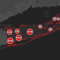 <p>The Suffolk County COVID-19 map on Wednesday, April 7.</p>