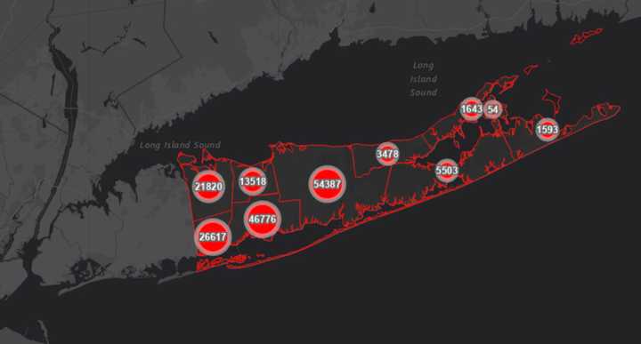 The Suffolk County COVID-19 breakdown on Monday, April 12.