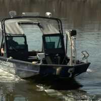 <p>The Chicopee Police Department searching the river.</p>