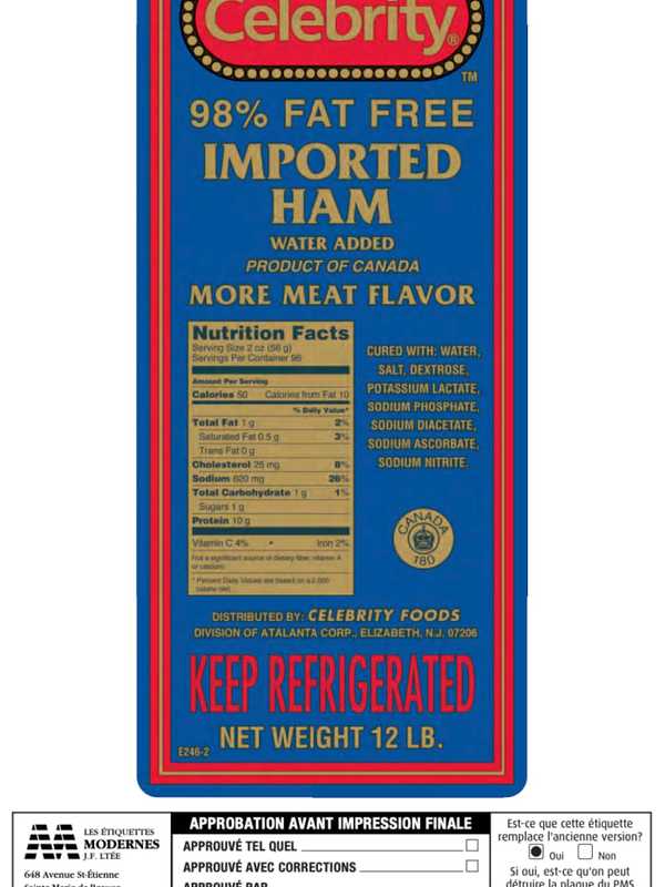 Recall Issued For Ready-To-Eat Ham Product Due To Salmonella Concerns