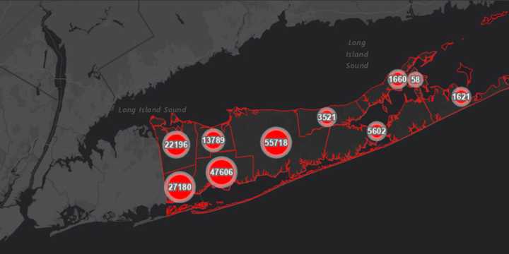 The Suffolk County COVID-19 breakdown on Tuesday, April 20.