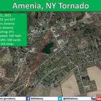 <p>The path of the Dutchess County tornado.</p>