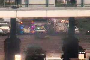 Overturned Tractor Trailer Closes NJ Turnpike In Union County