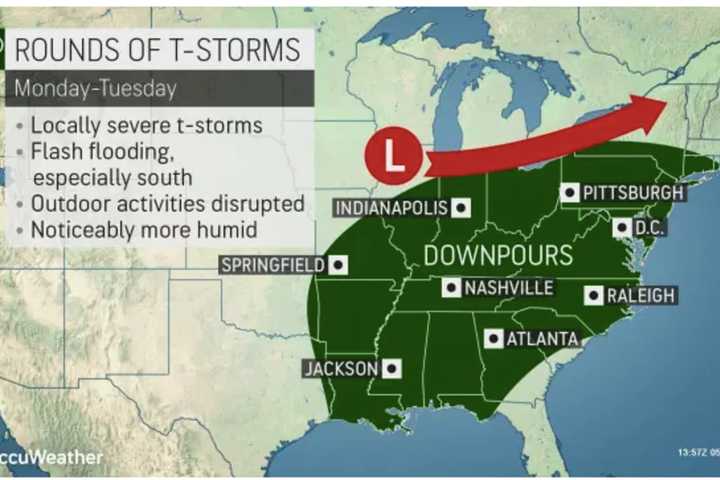 Rounds Of Storms, Showers Will Sweep Through Region