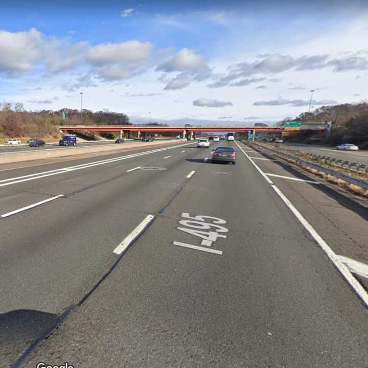 The eastbound Long Island Expressway, west of the Sagtikos Parkway in Brentwood.