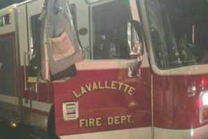 Firefighters Battle Blaze On Jersey Shore
