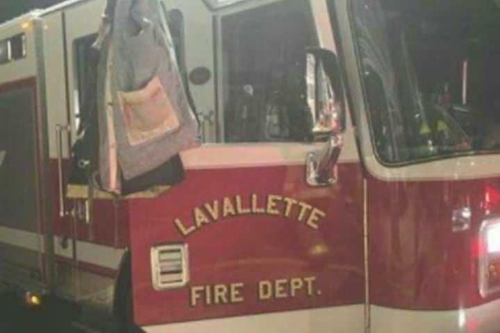 Firefighters Battle Blaze On Jersey Shore