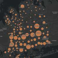 <p>The Nassau County COVID-19 map on Friday, May 7</p>