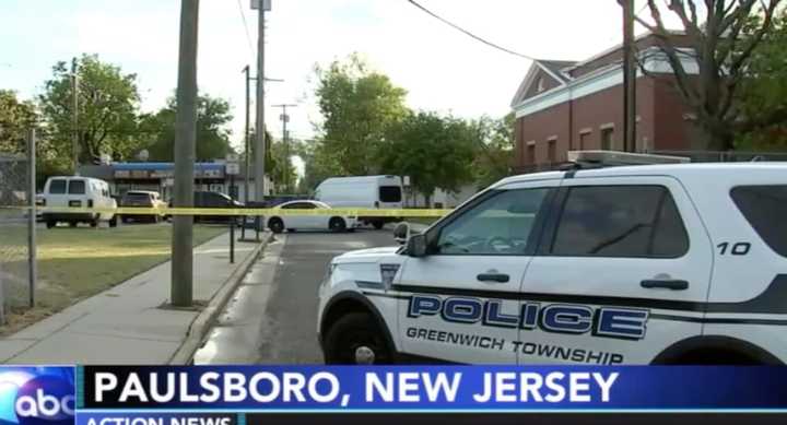 The scene of a fatal weekend shooting in Paulsboro. (Courtesy 6ABC-TV news)