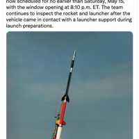 <p>NASA announces its latest rocket launch planned for Saturday, May 15 at 8:10 p.m.</p>