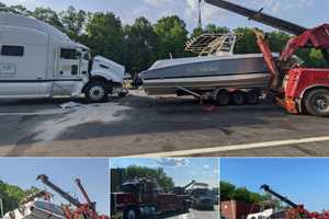 Tractor-Trailer, Vehicle Towing Boat Crash On Route 78