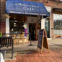 <p>The Amanouz Cafe on Main Street is looking forward to the closed streets to allow for outdoor dining.</p>