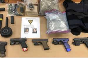 Duo Busted With Large Gun Stash During CT Raid, Police Say