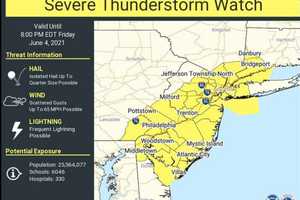 Severe Thunderstorm Watch In Effect For Westchester County