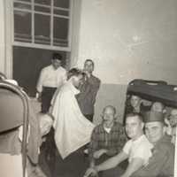 <p>Al cutting hair at the Army Reserves.</p>