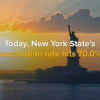 <p>The majority of COVID-19 restrictions are lifted in New York as the state hit the 70 percent vaccination mark.</p>