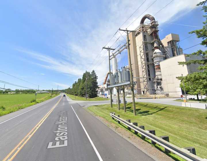 Route 248 eastbound in front of Lehigh Cement (Lower Nazareth Township)