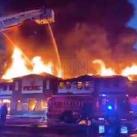 <p>Picnic grocery store in Lakewood was destroyed by fire early Sunday. Photo courtesy of Lakewood News Network (LNN)</p>