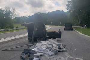 Traffic Alert: Overturned Trailer Shuts Main Road In Sussex County