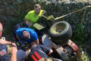 Overturned Lawn Mower Traps Operator, 68, In Montgomery County