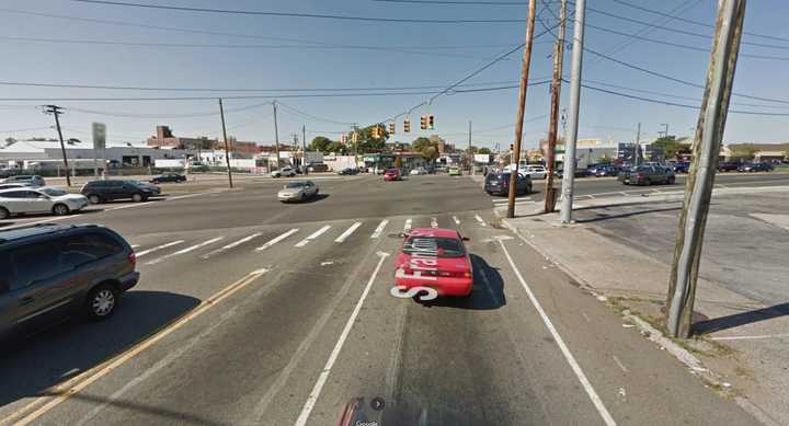 The intersection of Peninsula Boulevard and South Franklin Street in Hempstead.