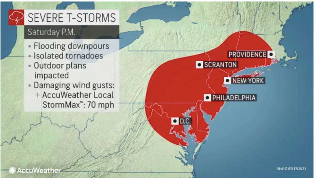Severe Storms Expected With 70 MPH Wind Gusts, Drenching Downpours ...