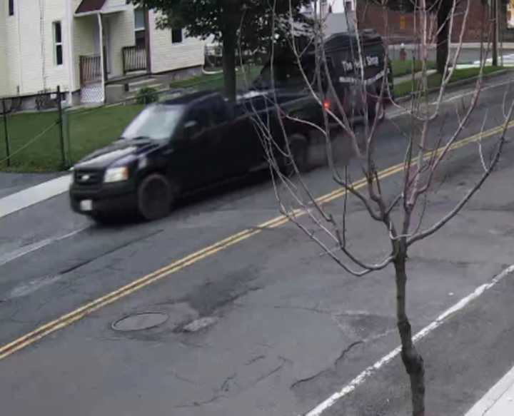 Police in West Springfield released photos of a suspect and his vehicle after allegedly stealing a Bobcat.