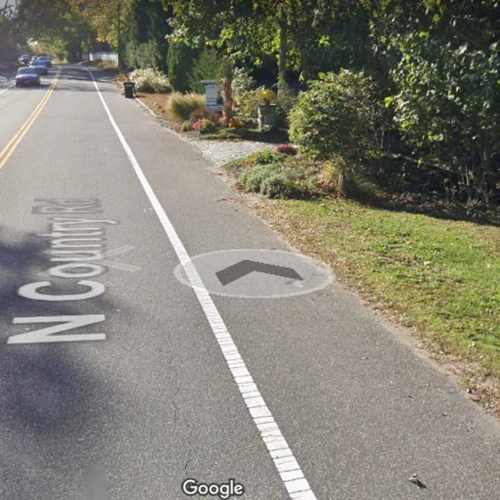 The area of North Country Road in Mount Sinai where the incident happened.