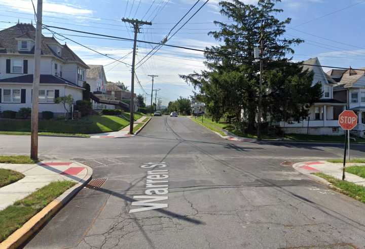 Intersection of Warren Street and Heckman Street in Phillipsburg