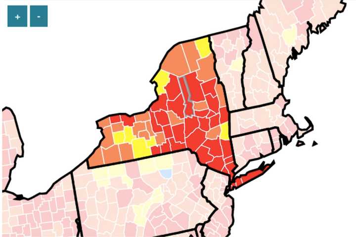 COVID-19: 33 NY Counties Reach CDC 'High' Level For Community Spread