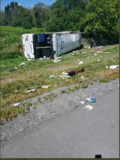 57 On Board Tour Bus From Hudson Valley Hospitalized After Crash On NY Thruway