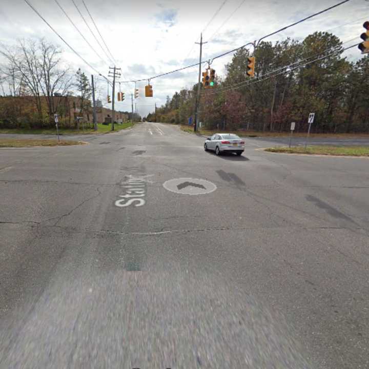 The area where the crash happened.