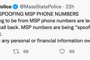 Scammers Spoofing Massachusetts State Police Number