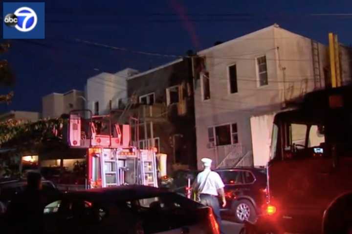 Power Line Falls On 7 Firefighters Battling Massive Jersey City Blaze