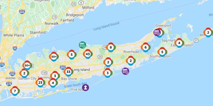 The PSEG outage map on Thursday, Sept. 2.