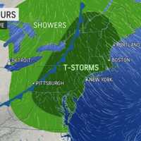 <p>Heavy thunderstorms are possible in central and eastern Pennsylvania, as well as all of New Jersey starting Wednesday afternoon.</p>