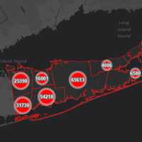 <p>The Suffolk County COVID-19 map on Monday, Sept. 13.</p>