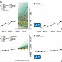 <p>The CDC&#x27;s forecast of COVID-19 deaths in Massachusetts</p>