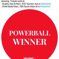 <p>Two million-dollar Powerball tickets were sold in Massachusetts.</p>